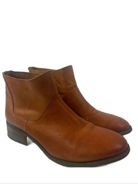 Antelope Tobacco Brown Leather Women's Ankle Boots